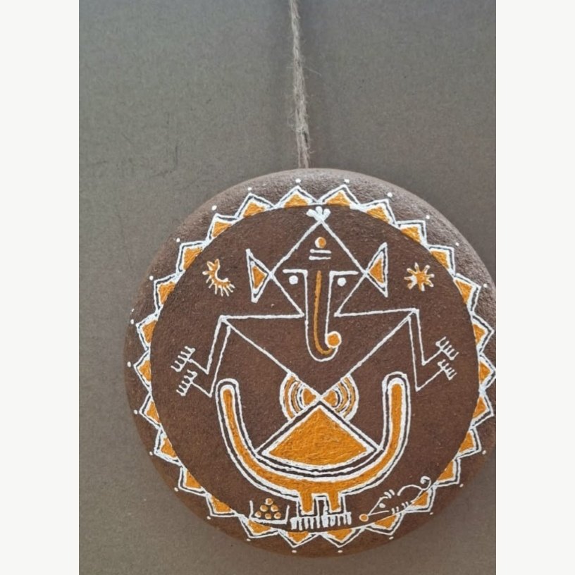 Cow-dung-base Rangoli